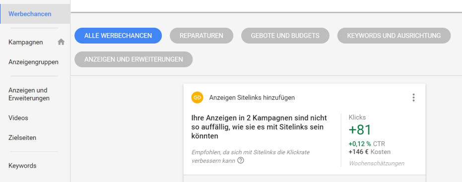 Adwords Optimierung Suchnetzwerk Kampagne Verkauf