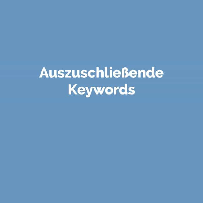 Auszuschließende Keywords | Marketing Glossar | perfecttraffic.de