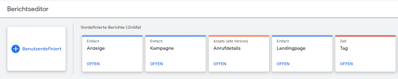Berichtseditor Berichtseditor