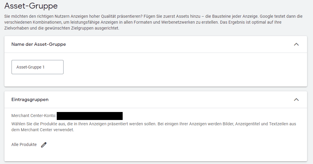 Eintragsgruppen Eintragsgruppen