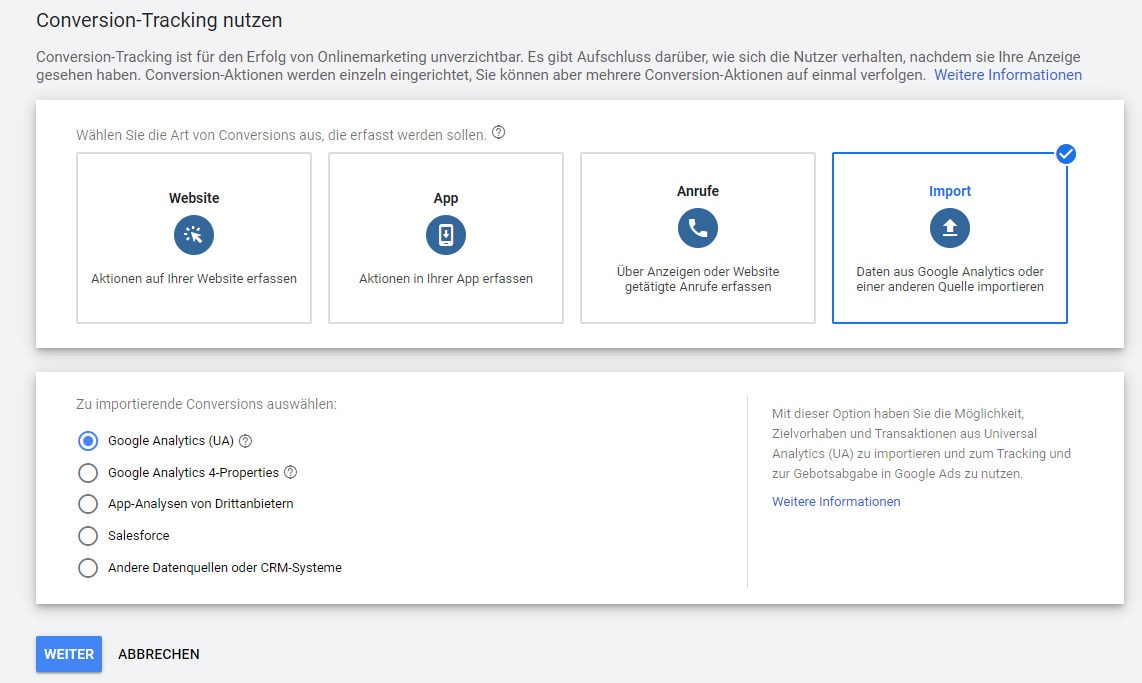 google-ads-conversions-importieren-05-web Conversions Import aus Analytics